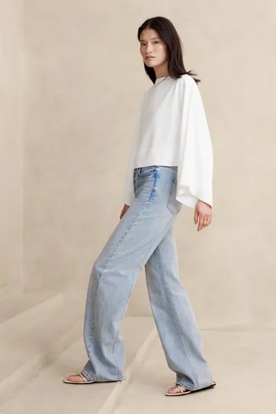 Объемный топ луны Banana Republic, белый