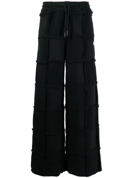 Marcelo Burlon County of Milan брюки с кулиской и бахромой, черный