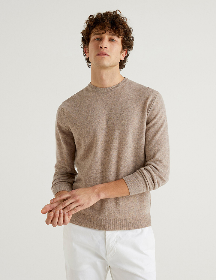 Джемпер мужской 21A_1002U1G34 United Colors of Benetton серый L