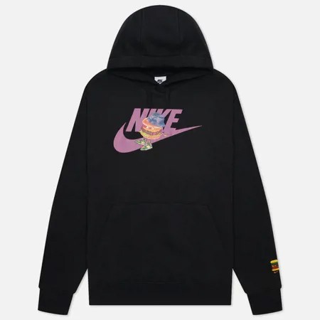 Мужская толстовка Nike Sole Food Burger Fleece Hoodie, цвет чёрный, размер M