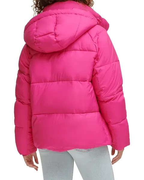 Пуховик Levi's Quilted Hooded Bubble Puffer, цвет Pink Peacock
