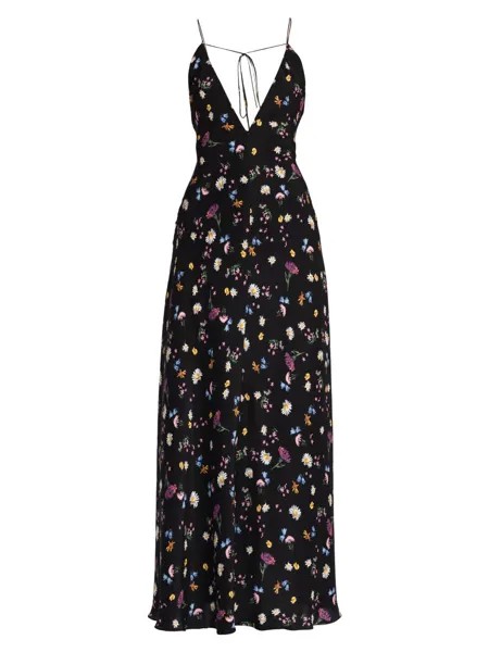 Платье миди Disty с цветочным принтом и открытой спиной Stella McCartney, разноцветный