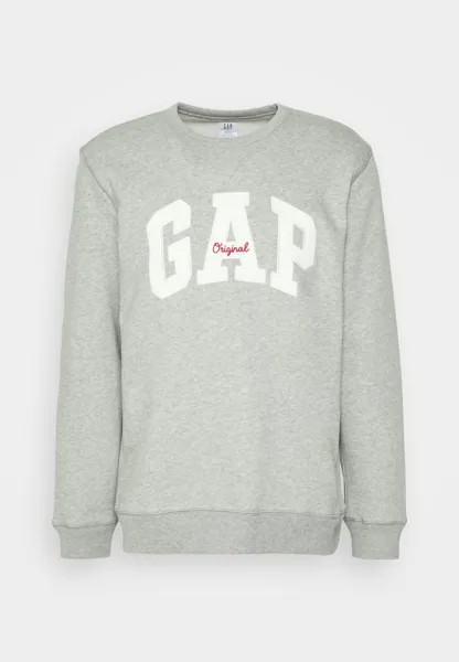 Толстовка GAP Original Arch Crew, светло-серый меланж