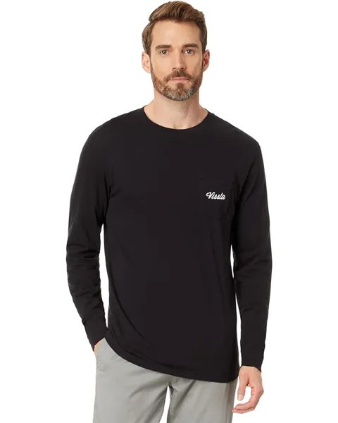 Футболка VISSLA Badge Long Sleeve Pocket Tee, цвет Phantom