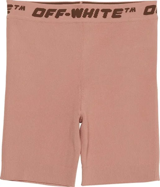 Шорты Off-White Logo Band Shorts 'Nude', загар