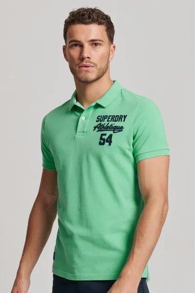 Рубашка-поло Vintage Superstate Superdry, зеленый
