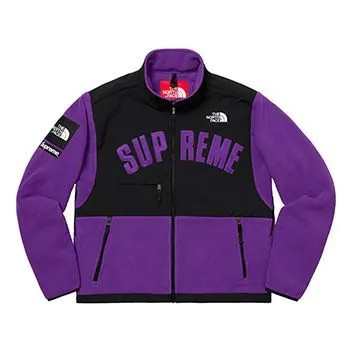 Куртка Supreme SS19 x The North Face Arc Logo Denali Fleece Jacket Purple, фиолетовый