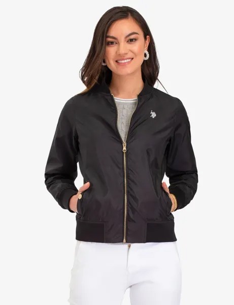 Куртка-бомбер U.S. Polo Assn. Solid, черный