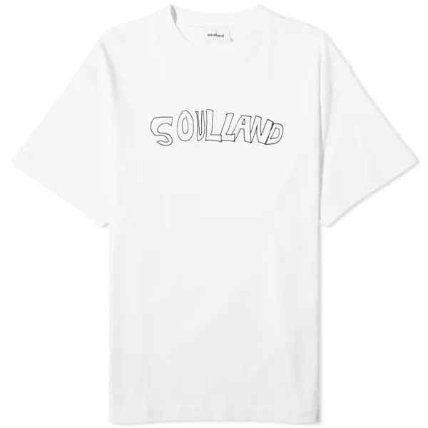 Футболка Soulland Kai Roberta Logo T-Shirt, белый