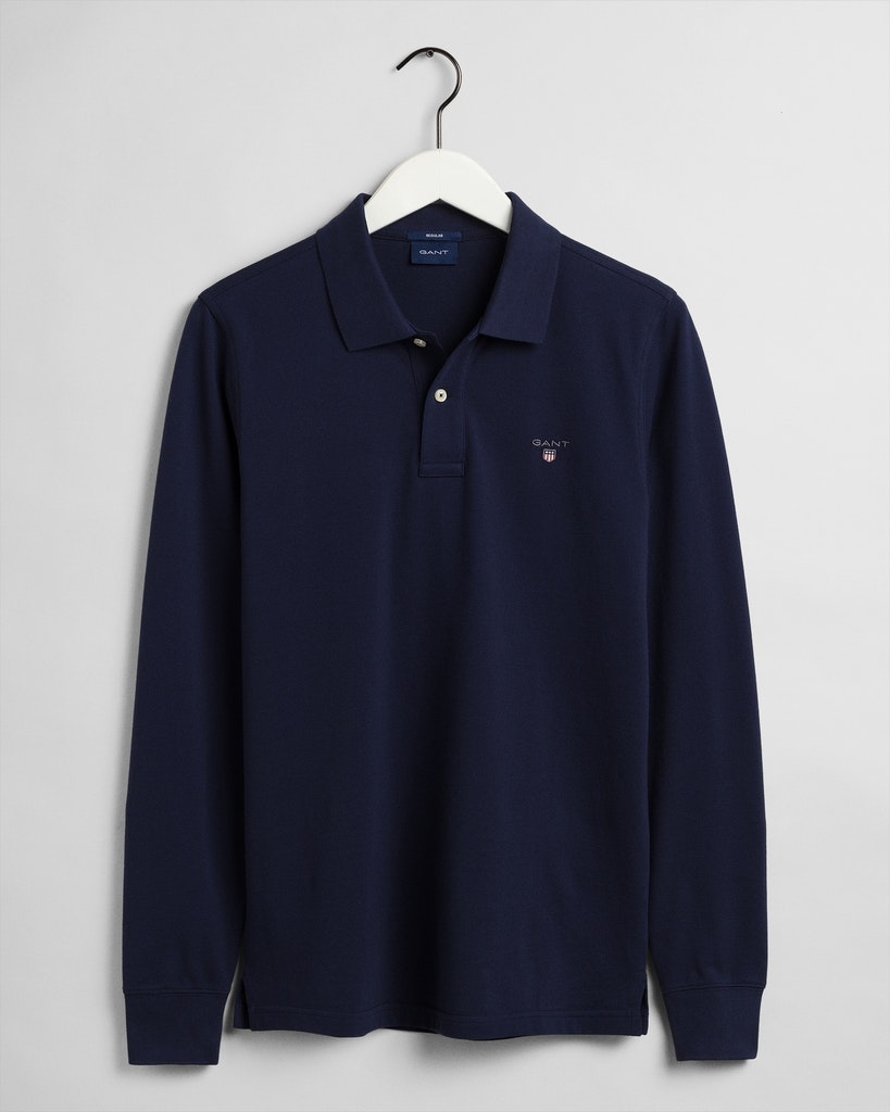 Футболка Gant Original Piqué Langarm Polo, синий