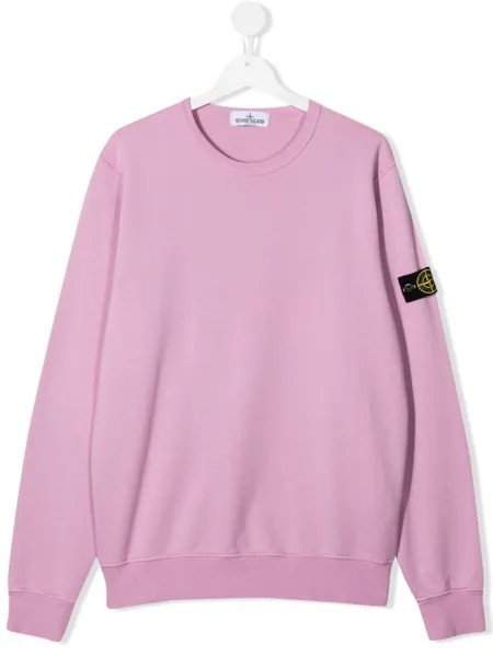 Stone Island Junior толстовка с нашивкой-логотипом
