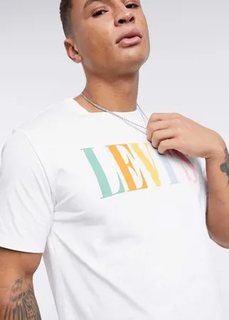 Белая свободная футболка в стиле 90-х с логотипом Levi's-Белый