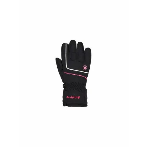 Перчатки Viking, размер 6, розовый, черный