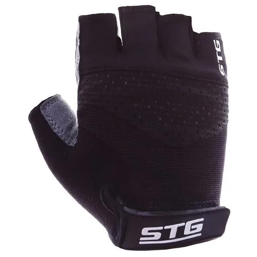 STG Перчатки велосипедные STG AI-03-202, размер S, цвет чёрный/серый