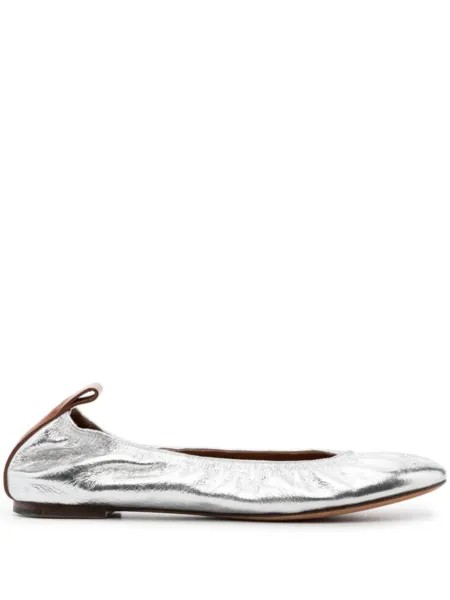Lanvin балетки с эффектом металлик, золотистый