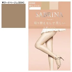 Японские колготки SABRINA, цвет - чистый бежевый, размер LL