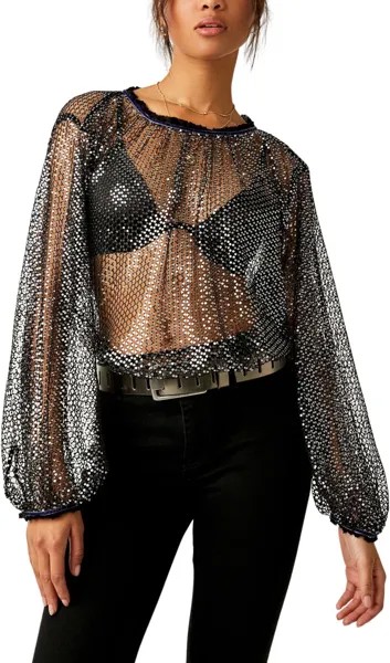 Топ Sparks Fly Free People, цвет Black Combo