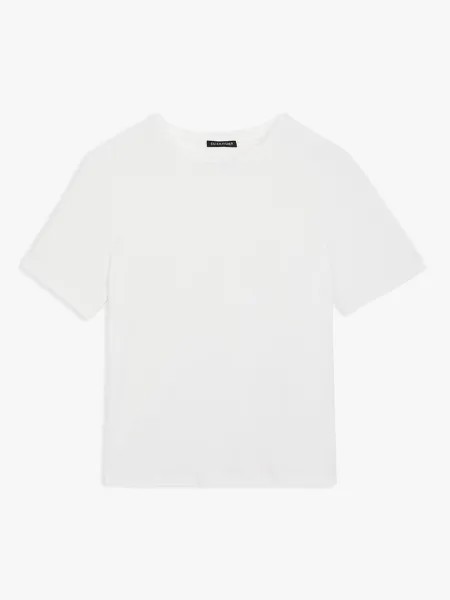 EILEEN FISHER Однотонная футболка с короткими рукавами, белая