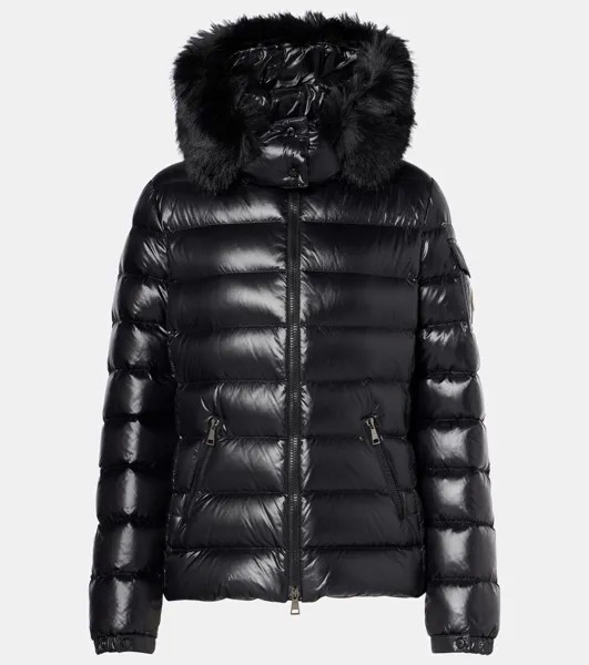 Пуховик Badyf с отделкой из овчины Moncler, черный