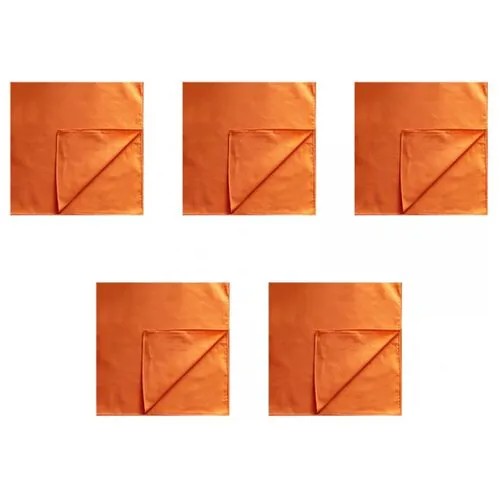 Банданы однотонные, цвет оранжевый, 55 х 55 см (Набор 5 шт.)