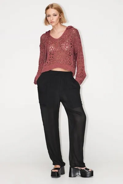 Трикотажная худи Zara, вино