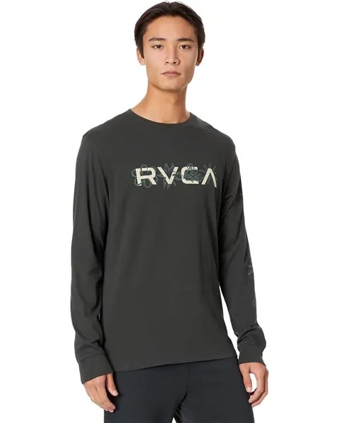 Футболка RVCA Big Bloom Long Sleeve, цвет Pirate Black