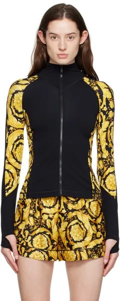 Черный спортивный свитер Barocco Versace Underwear