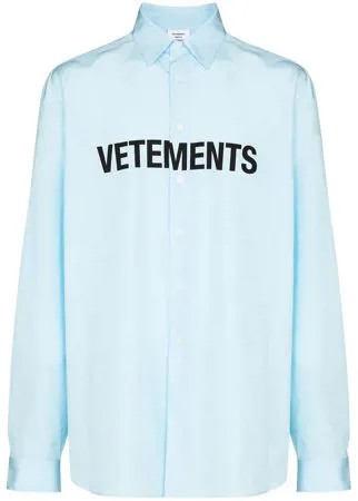 VETEMENTS рубашка с логотипом