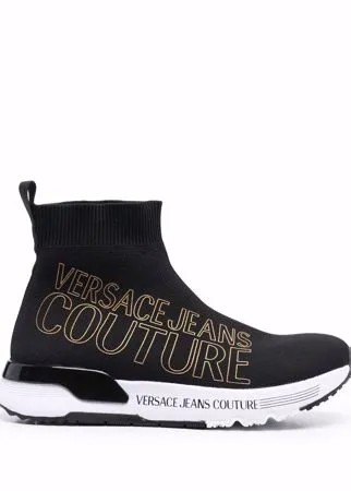 Versace Jeans Couture кроссовки-носки с логотипом
