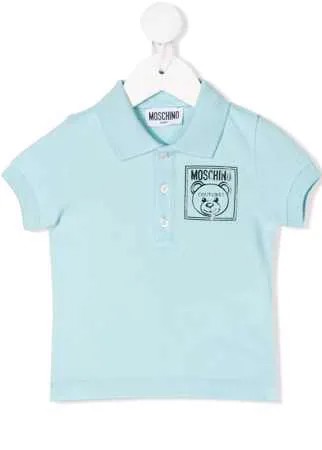 Moschino Kids рубашка-поло с логотипом