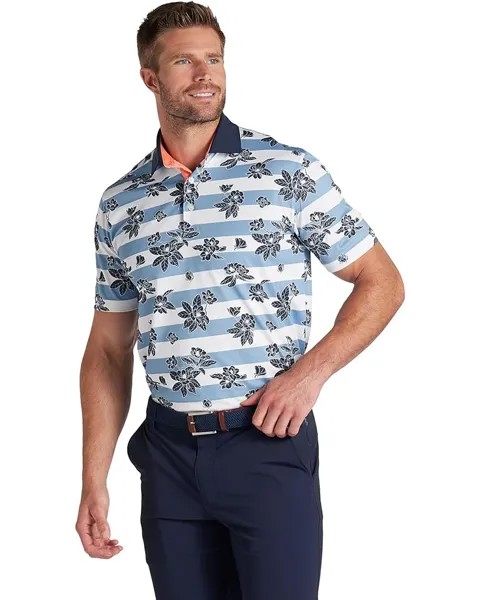 Поло PUMA Golf Pique Garden, цвет Zen Blue/Deep Navy