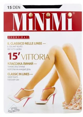 Колготки MiNiMi Vittoria 15 den, размер 1/2-S, nero (черный)