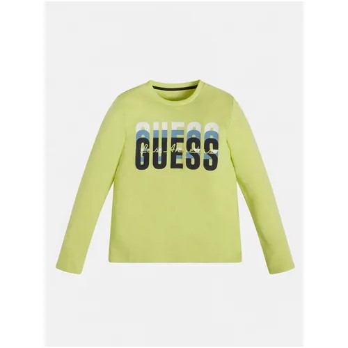 Лонгслив GUESS, хлопок, размер 164, голубой