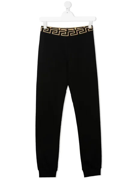 Versace Kids спортивные брюки с логотипом