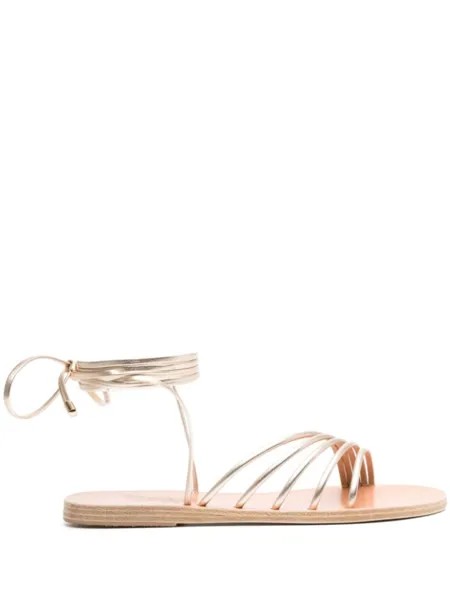 Босоножки Ipoliti с завязками на щиколотке Ancient Greek Sandals, золотистый