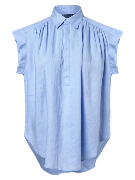Льняная блузка Polo Ralph Lauren, синий