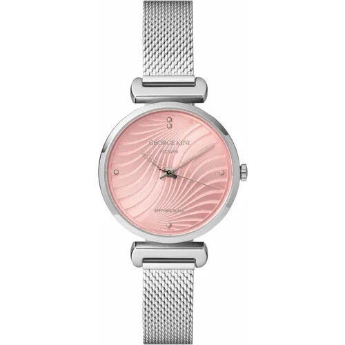 Наручные часы GEORGE KINI, серебряный, розовый