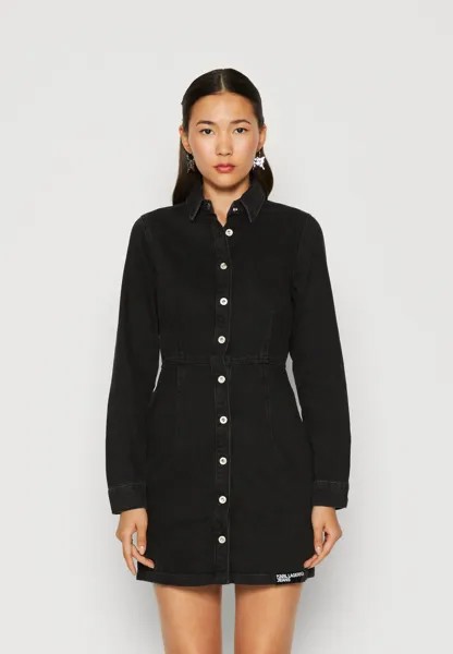 Джинсовое платье ПЛАТЬЕ DARTED SHIRT Karl Lagerfeld, WASHED BLACK