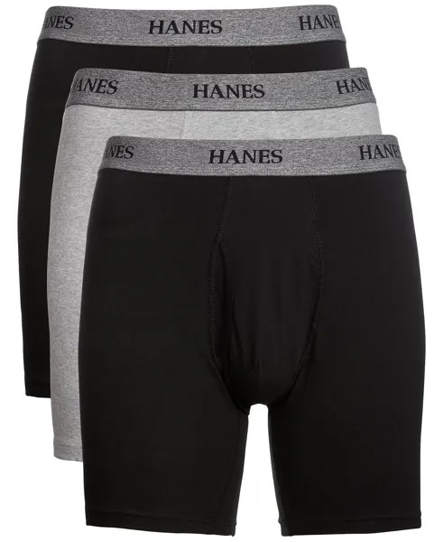 Мужские большие и высокие, 3 шт. Боксерские трусы Hanes