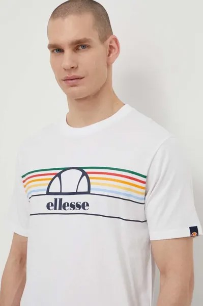 Хлопковая футболка Lentamente T-Shirt Ellesse, белый
