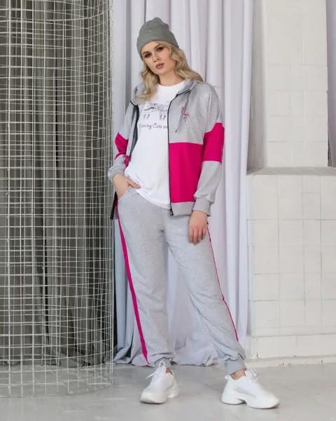 Спортивный костюм женский BARMARISKA серый L