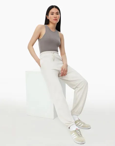 Спортивные брюки женские Gloria Jeans GAC019853 бежевые 2XS/158