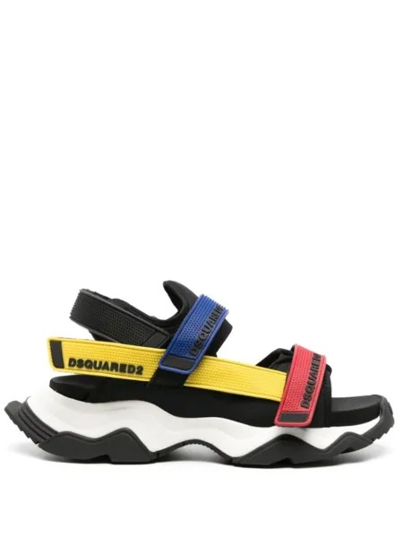 Dsquared2 массивные сандалии с тисненым логотипом, черный