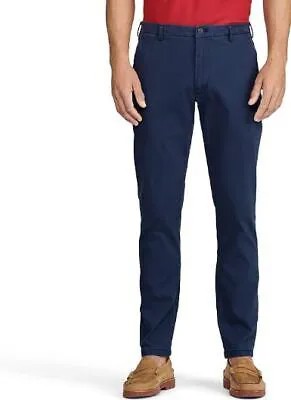 IZOD Мужские эластичные брюки-чинос с плоской передней частью, облегающие брюки