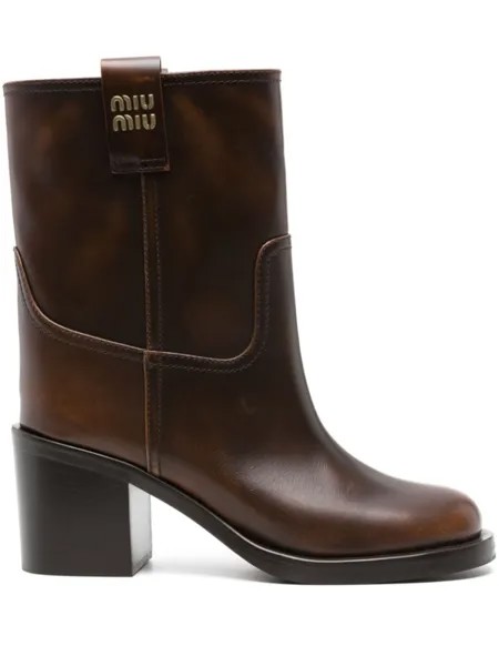 Miu Miu полусапоги Fumé, коричневый