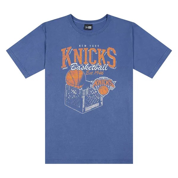 Футболка NBA NEW YORK KNICKS RETRO CRATE T-SHIRT New Era, цвет Blau