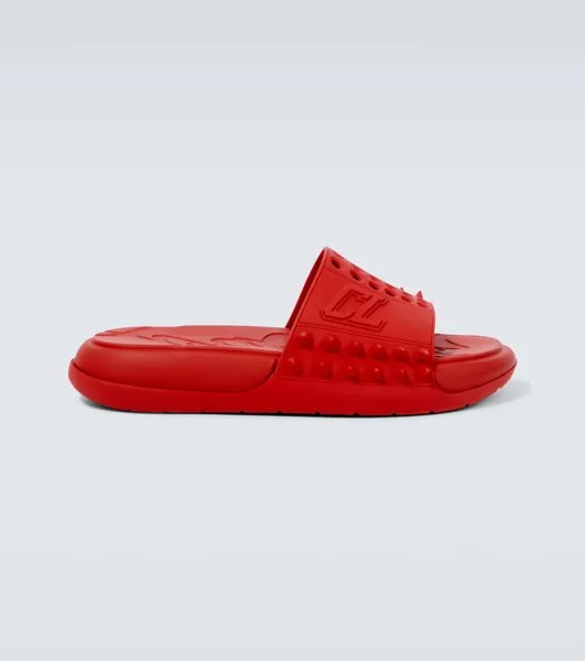 Босоножки Take It Easy с декором Christian Louboutin, красный