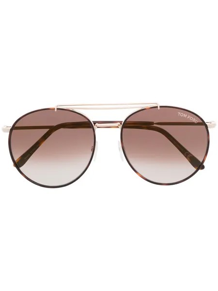 TOM FORD Eyewear очки Wesley в круглой оправе