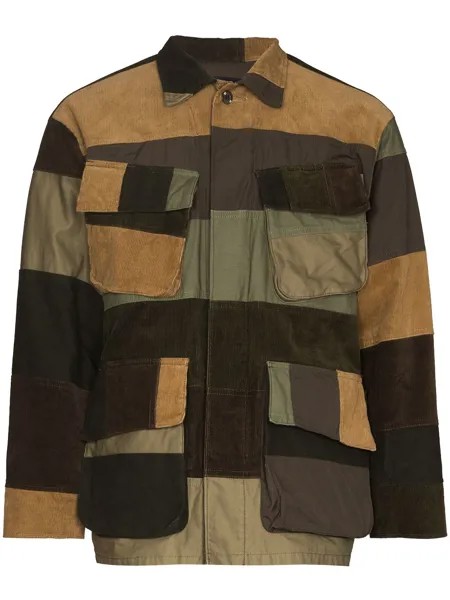 Neighborhood Fatigue patchwork single-breasted jacket