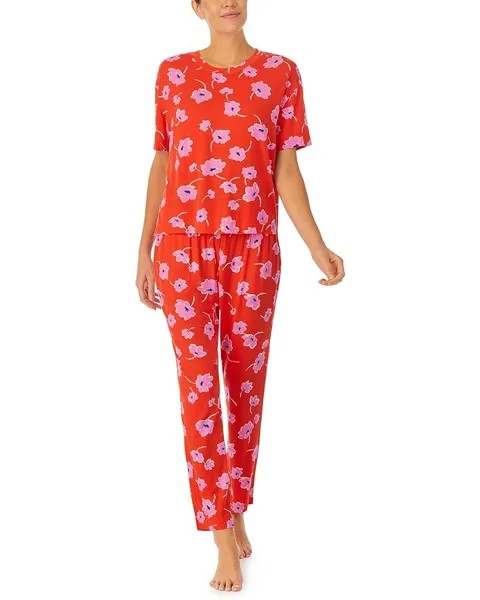 Пижама Sanctuary Short Sleeve Tee Cropped, цвет Red Floral